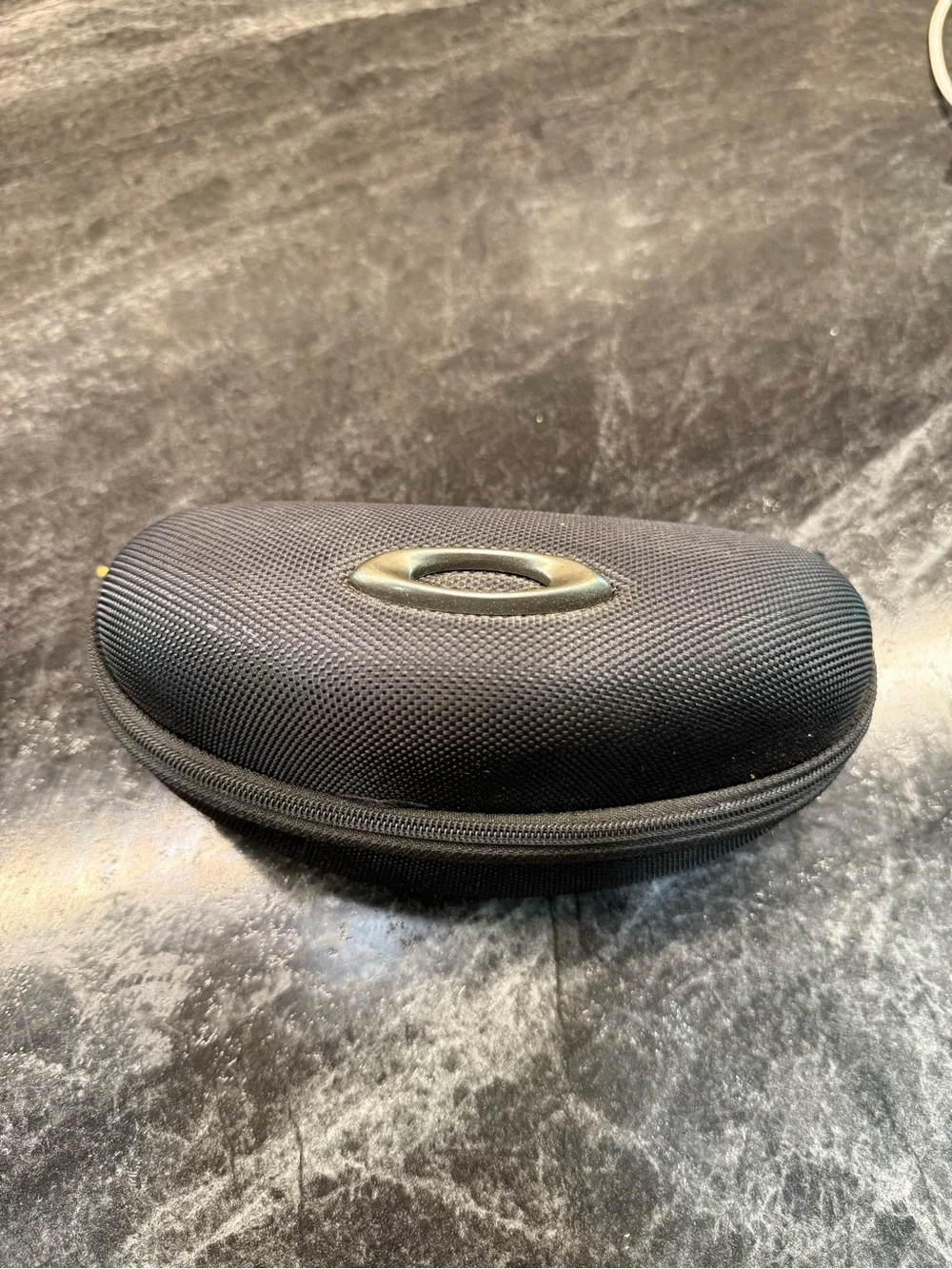 Oakley Matte Black Shield Sunglasses with Blue-Green Mirror Lenses